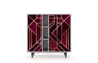 StoryZ Aparador burdeos 3 puertas L 94 cm