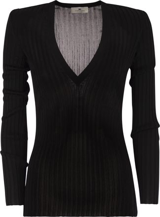 Elisabetta Franchi Viscose Knit Shirt With Logo Details