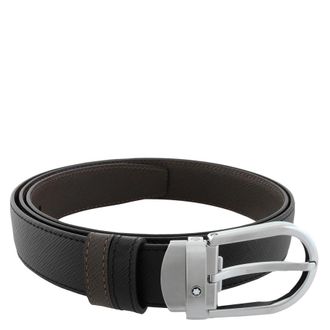 Montblanc Horseshoe 30 mm Reversible Belt in Sartorial Leather
