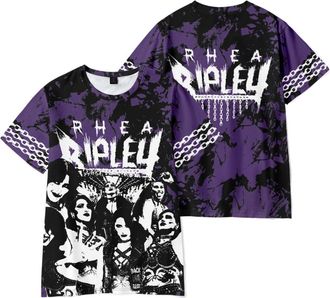 Generic Rhea Ripley Merch T-Shirt Summer Unisex Casual Stylish Design Short Sleeve Tee Cosplay Sport Top (R293514A18,S)