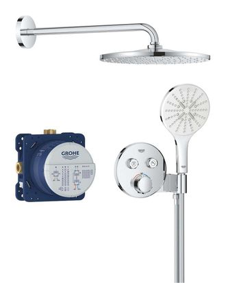GROHE Precision Smartcontrol - Conjunto De Ducha Con Termostato Empotrado, Di&aacute;metro 31 Cm,3 Chorros, Cromo 34877000