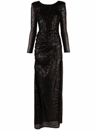 Elisabetta Franchi Jurk met pailletten - Zwart