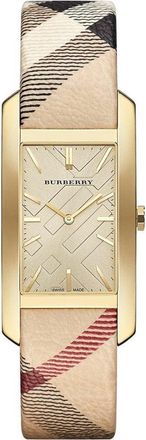Burberry Womens BU9509 20mm Pioneer Gold Dial Ladies Watch Leather - One Size