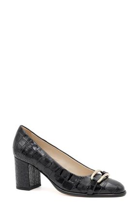 Amalfi By Rangoni Lepido Pump in Nero Cocco Bengala Gold at Nordstrom, Size 5.5