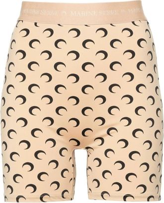 Marine Serre Moon Printed Jersey Mini Shorts