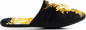 Versace Accessoires Pantoffels - Heren - Pantoffels - Veelkleurig - S - Katoen - Schoenen