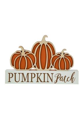 Glitzhome Fall Wooden PUMPKIN PATCH Table Sign in Orange at Nordstrom, Size Small