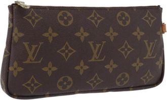 Louis Vuitton Pre-owned Pouch - Dames - Vintage Tassen - Bruin - ONE Size - Leer - Vintage