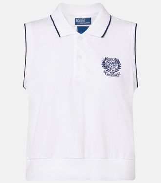 Polo Ralph Lauren x Wimbledon cotton-blend piqu&eacute; top