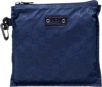 Gucci Pre-owned Bags, female, Blue, Size: ONE SIZE Pre-owned Pouch
