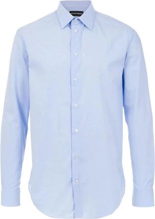 Emporio Armani Camicia in cotone naturale - - Shirts - Uomo - Blu - 3XL