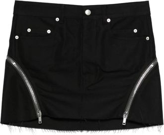 Rick Owens Mini Rok - Dames - Korte rokken - Zwart - S - Katoen - Rokken
