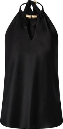 Pinko Briscola Top - Dames - Tops zonder mouwen - Zwart - L - Polyester - Tops