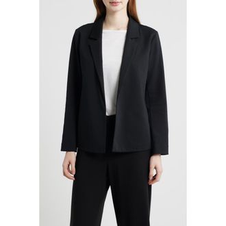Eileen Fisher Open Front Blazer in Black at Nordstrom, Size Xx-Small