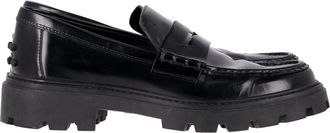 Tod's TodS Pre-owned Womens Chunky Loafers in Black Leather Sheepskin - Size EU 40