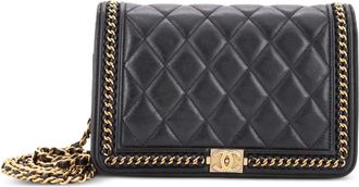 Chanel Chain Around Boy Wallet on Chain Quilted Lambskin shoulder bag - Zwart