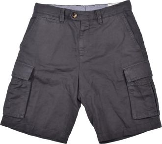 Brunello Cucinelli Anthracite Linen Blend Cargo Shorts, Brand Size 46 (US Size 30)