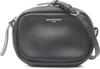 Balenciaga Borsa a tracolla Everyday XS in pelle di vitello pieno fiore 2010-2025 - Nero