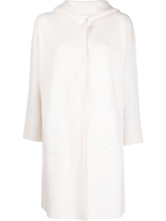 Liska hooded cardi-coat - women - Cashmere/Wool - S - White