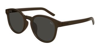 Puma PU0500SA Asian Fit 004 Mens Sunglasses Brown Size 53 - Free RX Lenses - Free RX Lenses