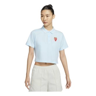 Nike (WMNS) Nike Graphic Polo Shirt Blue Red HQ1199-474