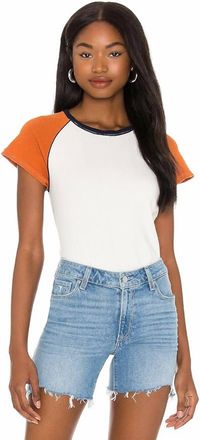 Free People Block It Baby Tees In White Combo