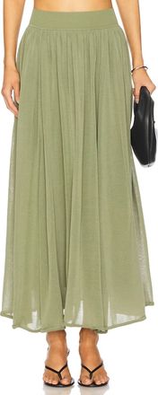 Zimmermann Illuminate Gathered Skirt In Olive