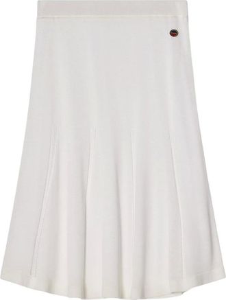 Busnel Della Gebreide Midi-rok - Dames - Rokken - Beige - Maat: M Katoen