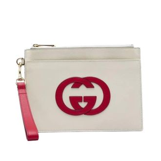Gucci Pre-owned Vintage Clutch - Dames - Pre-owned - Wit - Maat: ONE Size Leer