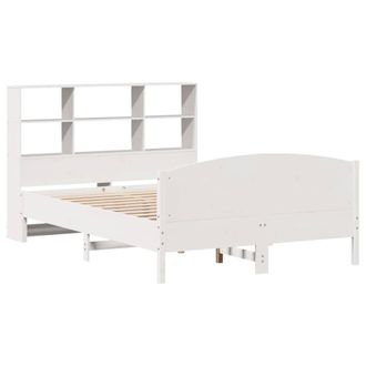 Berkfield Home Decorative Bookcase Bed without Mattress White 160x200cm Solid Wo | Size: 160x200 cm