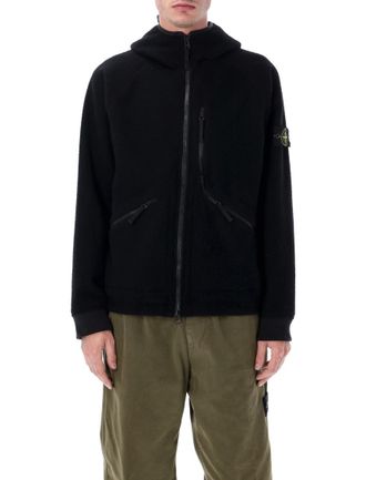 Stone Island Black Zip Up Hood Jacket