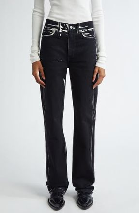 Proenza Schouler Ryman Two-Tone Jeans in Black Multi at Nordstrom, Size 25