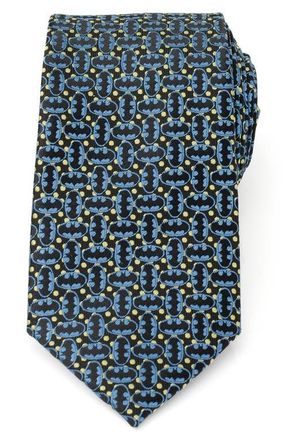 Cufflinks Inc. Batman Emblem Silk Blend Tie in Blue Black at Nordstrom