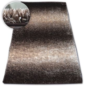 RugsX RugsX Shaggy Space Rug in Brown | Size: 120 cm x 170 cm