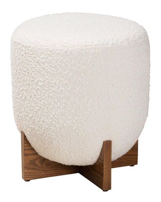 Baxton Studio Fisk Japandi Ottoman Footstool