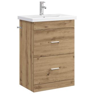 vidaXL Juego De Muebles De Ba&ntilde;o Roble Artisan 61 X 40 X 84,5 Cm Vidaxl
