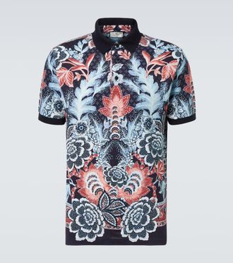 Etro Paisley cotton pique polo shirt