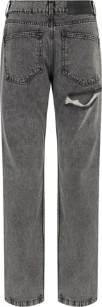 The Mannei Womens Straight Jeans Cotton Grey Straight-Leg