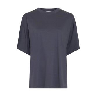 Moss Copenhagen MSCHKinsey Melea Tee - Dames - Tops - Blauw - Maat: Xs/S Katoen