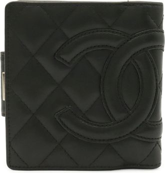 Chanel Black Pink White Leather Wallet (Bi-Fold) (Pre-Owned)