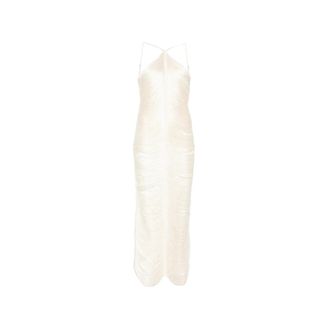 Bless Jade Fringed Halterneck Dress