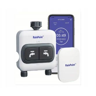 OEM Kit Sistema De Riego Doble Para Jard&iacute;n Controlador Sensor De Lluvia