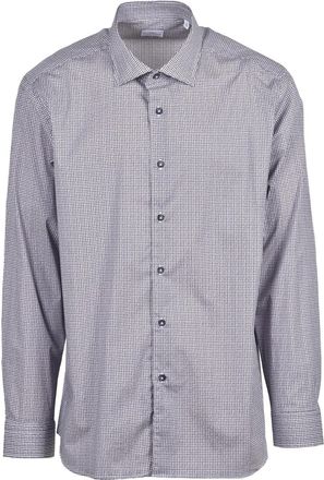 Brio Italiano Brown/Blue Checkered Stretch Cotton Shirt