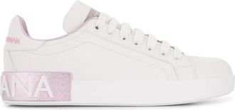 Dolce & Gabbana Portofino Sneakers - Dames - Sneakers - Wit - 39 1/2 EU - Nylon - Schoenen