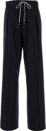 Maison Margiela Womens Embroidered Wool Palazzo Pant - Black - Size EU 42 (Womens)