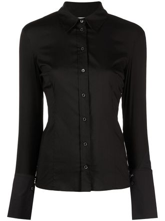 Patrizia Pepe Getailleerde blouse - Zwart