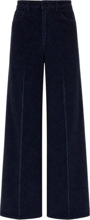 Cruna Taylor Wide Broeken - Dames - Wijde Broeken - Blauw - M - Katoen - Broeken