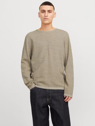Jack & Jones JJEGEORGE KNIT CREW NECK NOOS mit Strick Optik