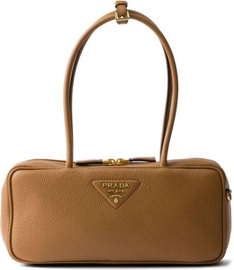 Prada Borsa tote media in pelle - Marrone