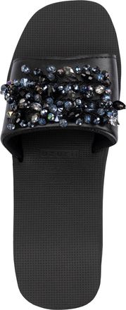 UZURII Zwarte Amazon sandalen/slippers zwart